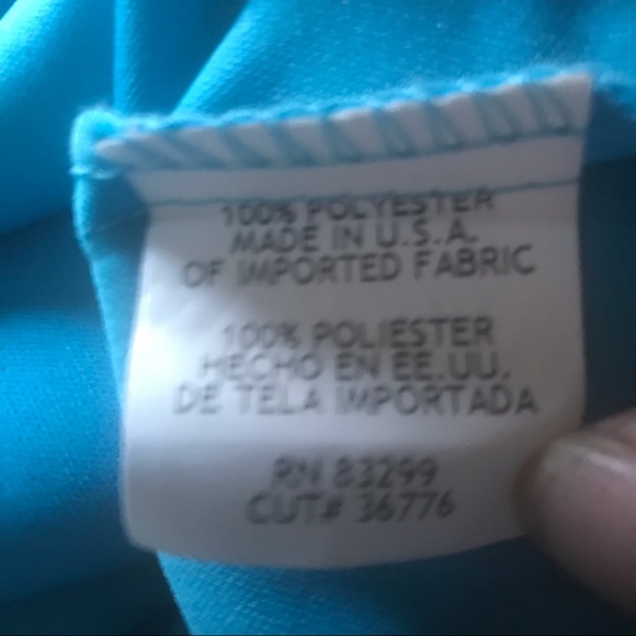 Onyx Nite - Lady s/less turquoise flare dress, 12 - Picture 7 of 7